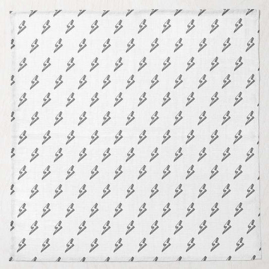 Lightning Bolt Muslin Swaddle Blanket