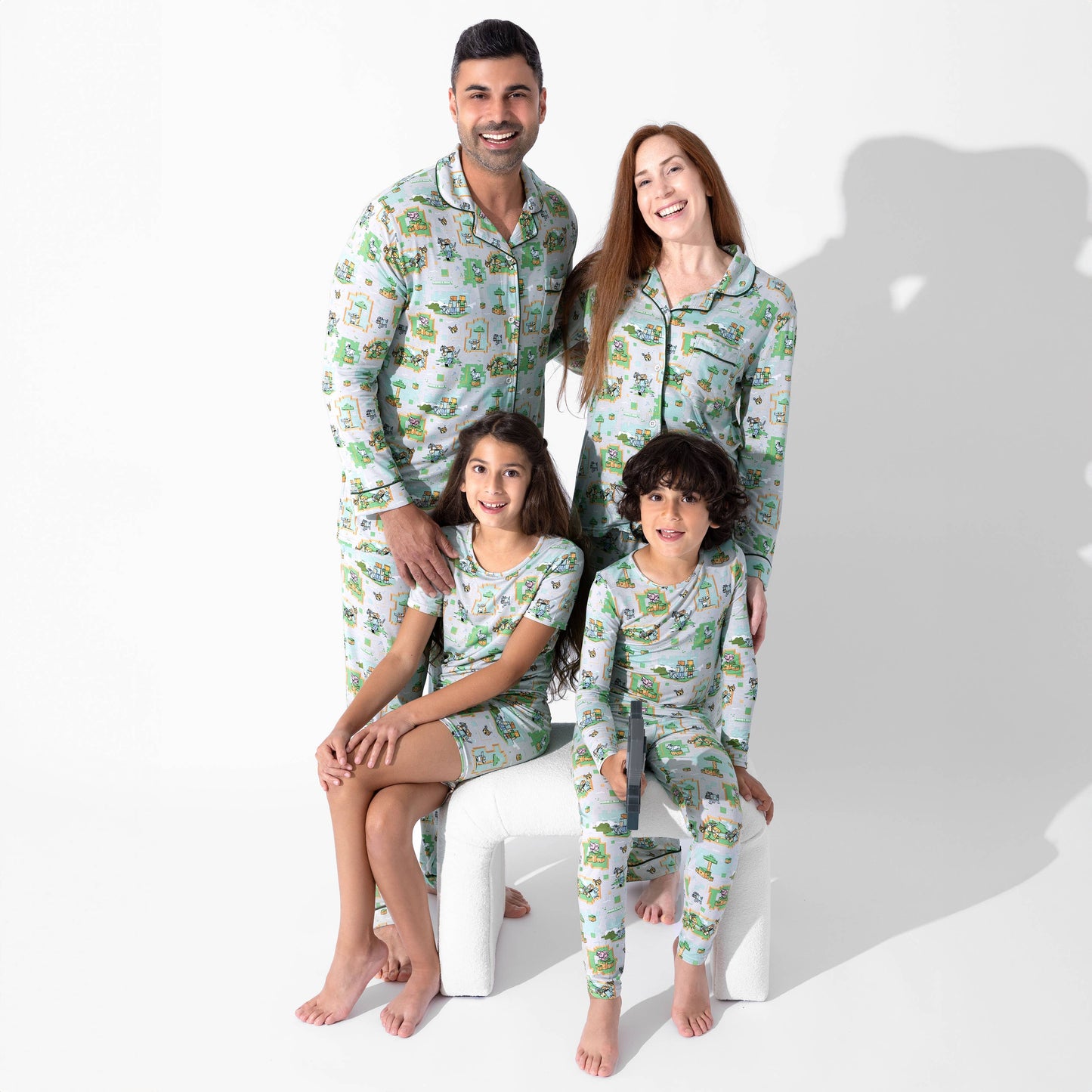 Minecraft Overworld Dreams Bamboo Kids Pajama Short Set