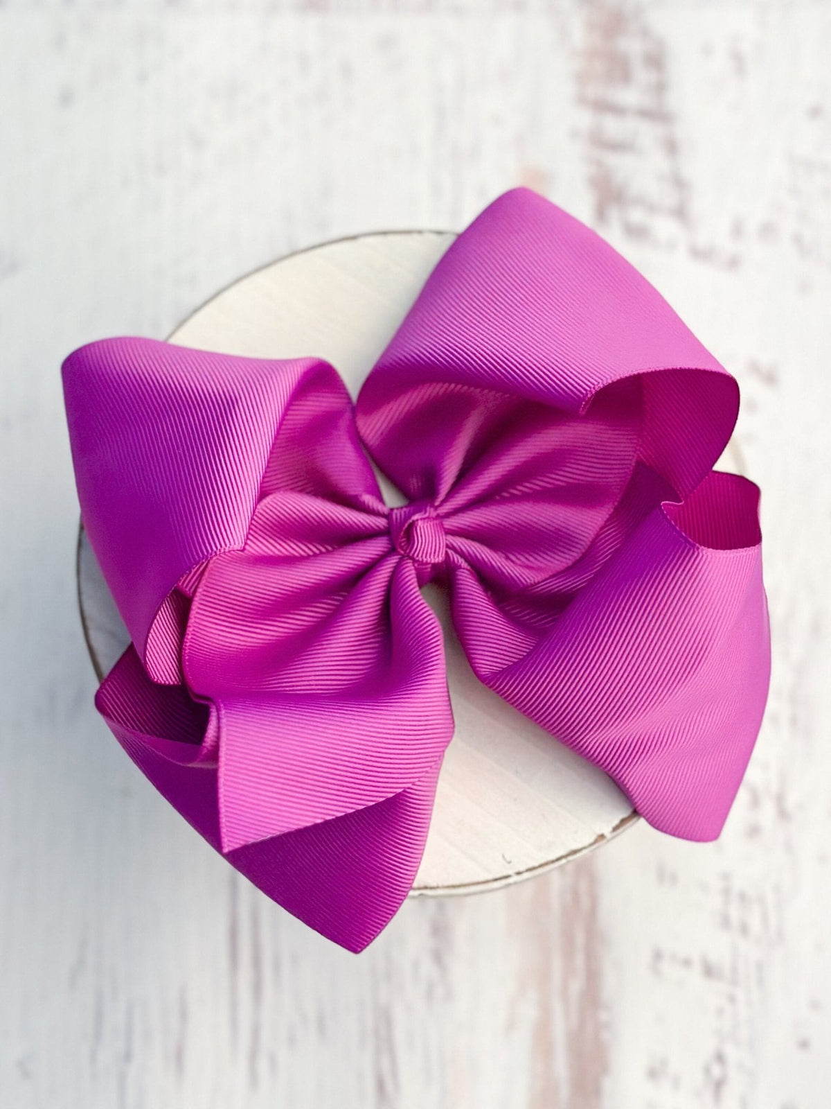 Texas Size Grosgrain Hair Bow - Alligator Clip - 6.5" - 36 colors