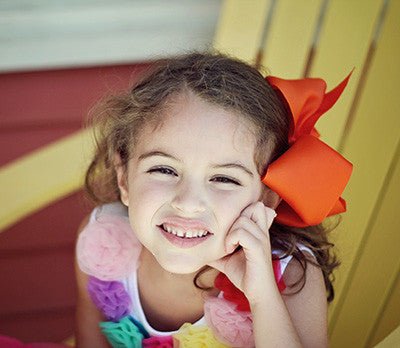 Texas Size Grosgrain Hair Bow - Alligator Clip - 6.5" - 36 colors