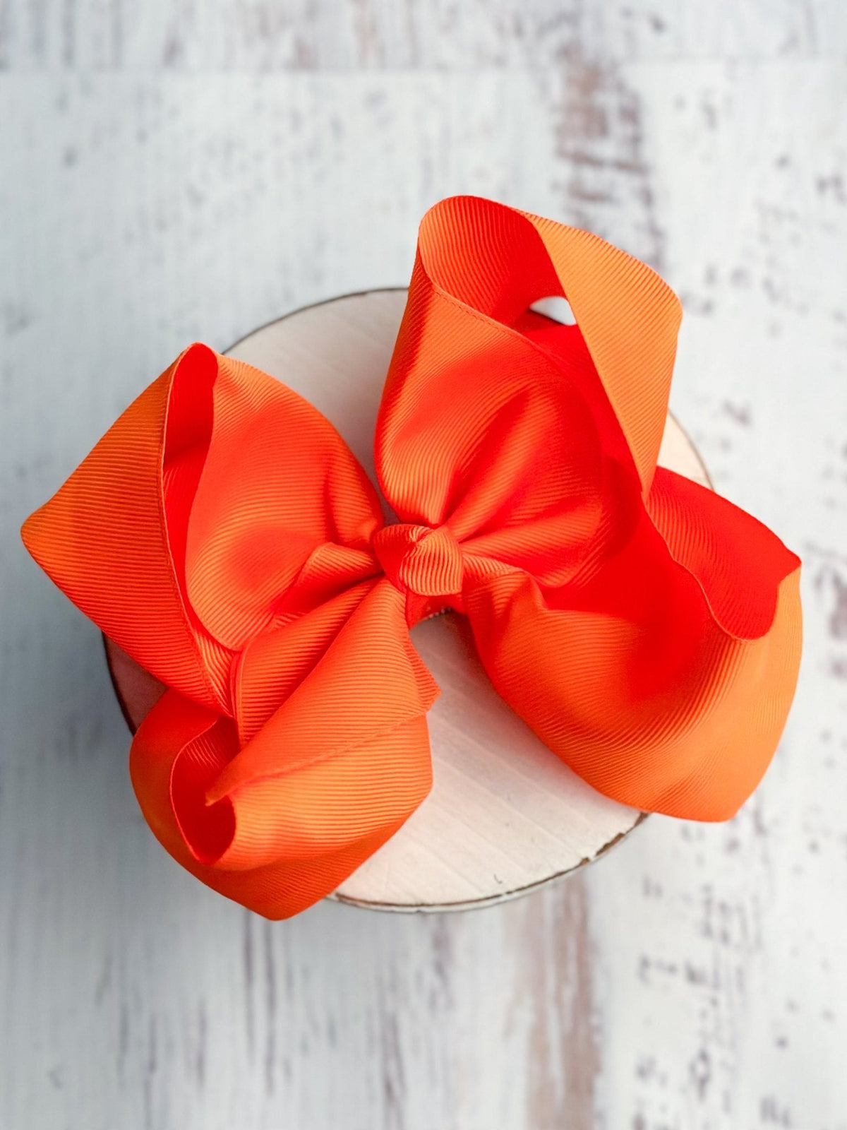 Texas Size Grosgrain Hair Bow - Alligator Clip - 6.5" - 36 colors