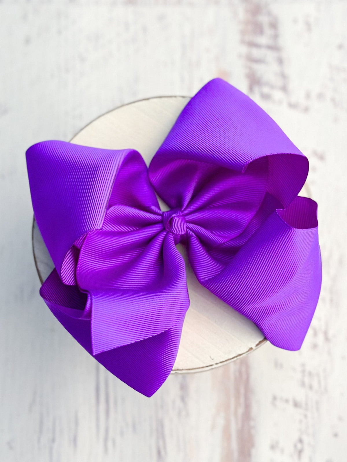 Texas Size Grosgrain Hair Bow - Alligator Clip - 6.5" - 36 colors