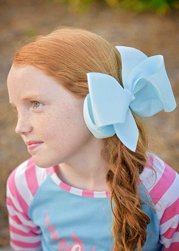 Texas Size Grosgrain Hair Bow - Alligator Clip - 6.5" - 36 colors