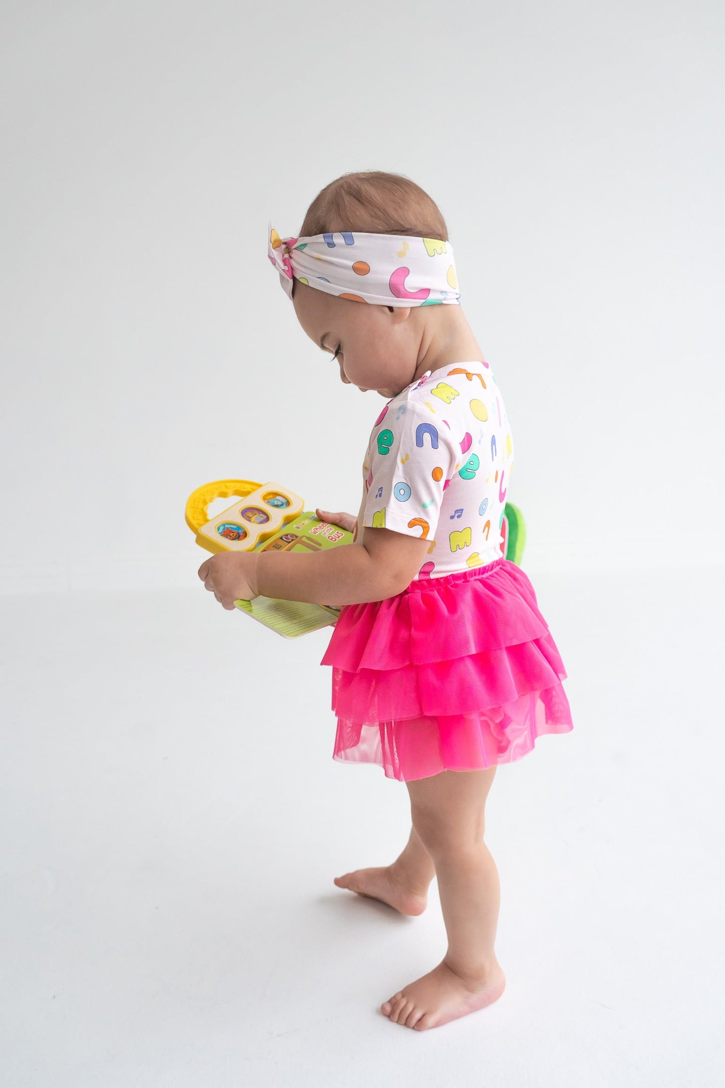 Dream Big Little Co x CoComelon ALPHABET DREAM TUTU SHORT SLEEVE BODYSUIT DRESS