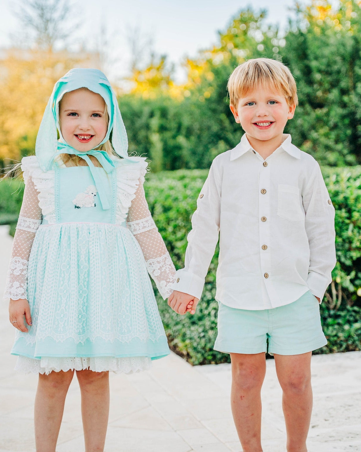 Vintage Lamb Dress or Tunic Set ~ Mint