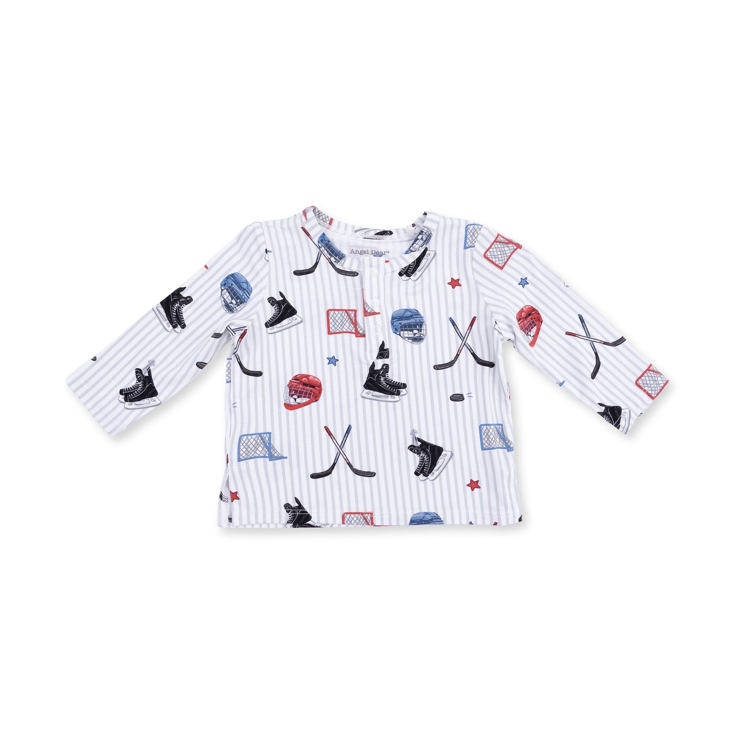 Hockey Stripe - Long Sleeve Henley