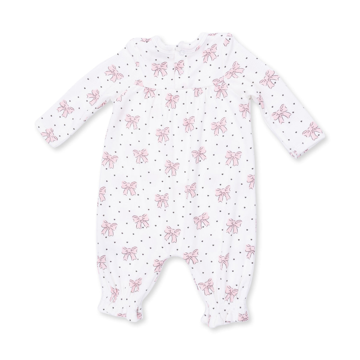 Bows and Hearts - Cuffed Sleeve Romper