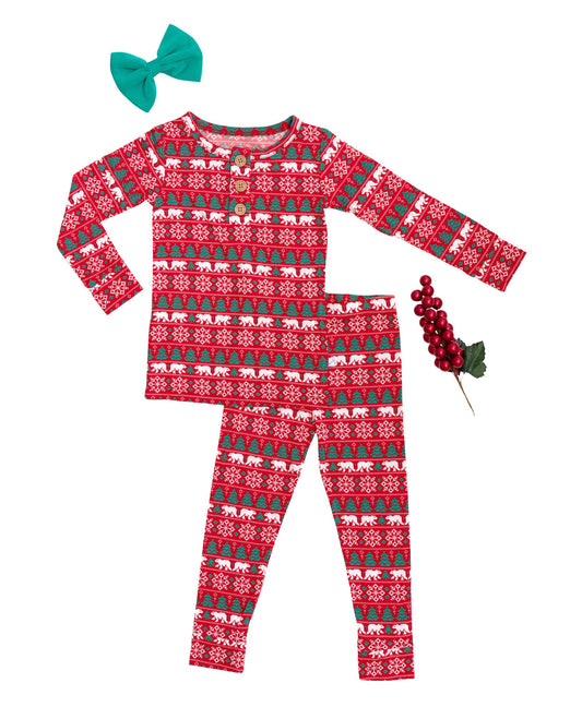 Beary Christmas Long Sleeve Henley Pajamas
