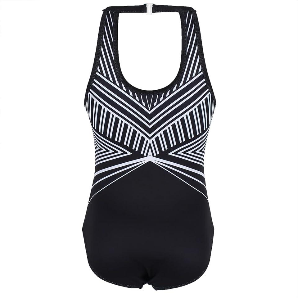 Black and White Geometric Starburst Gymnastics Leotards Outfit Set
