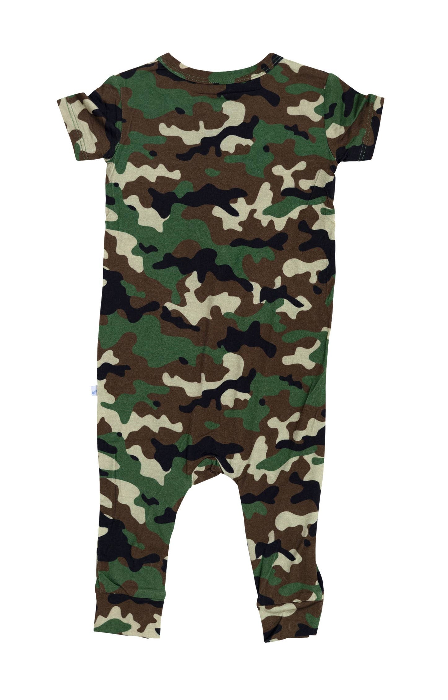 Camo Short Sleeve Henley Romper