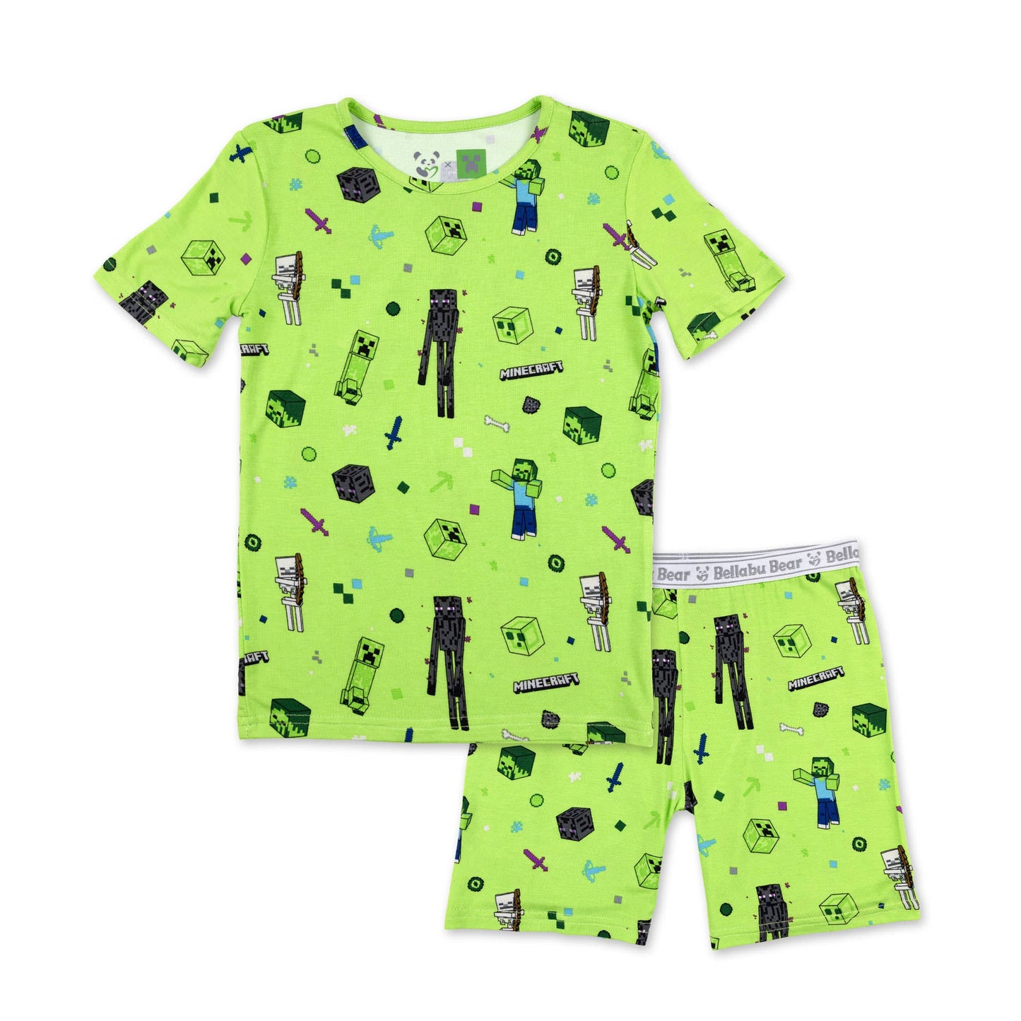 Minecraft Mob Squad Bamboo Kids Pajama Short Set