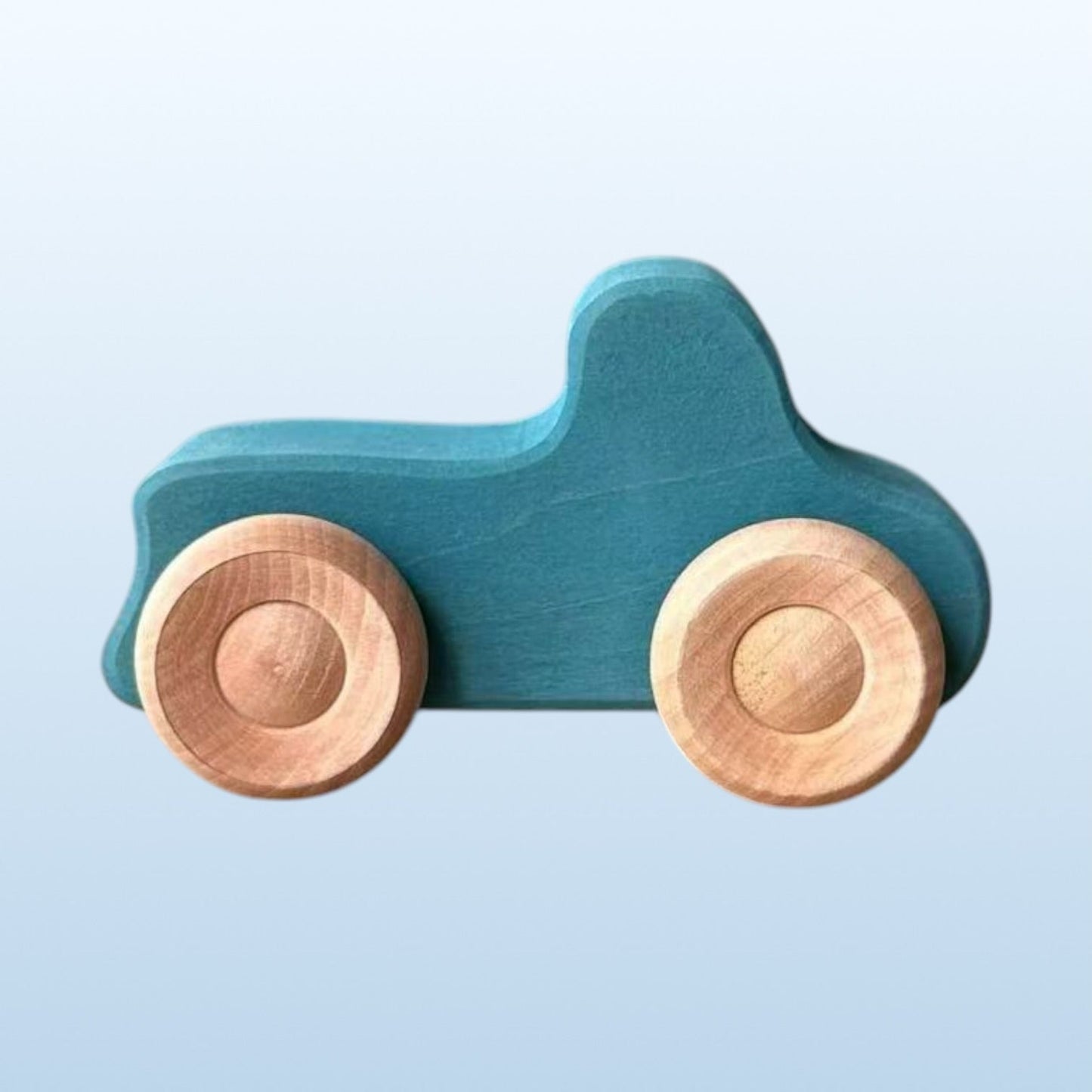 7 Pcs Colored Wooden Rainbow Cars Set with 3 Peg Dolls