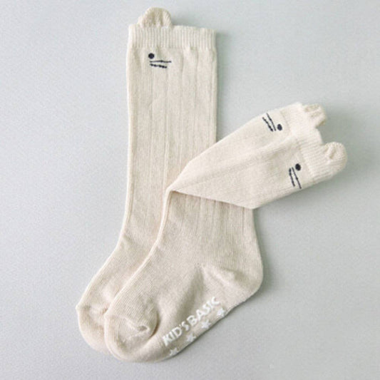 Nero Cat Knee Socks -Ivory