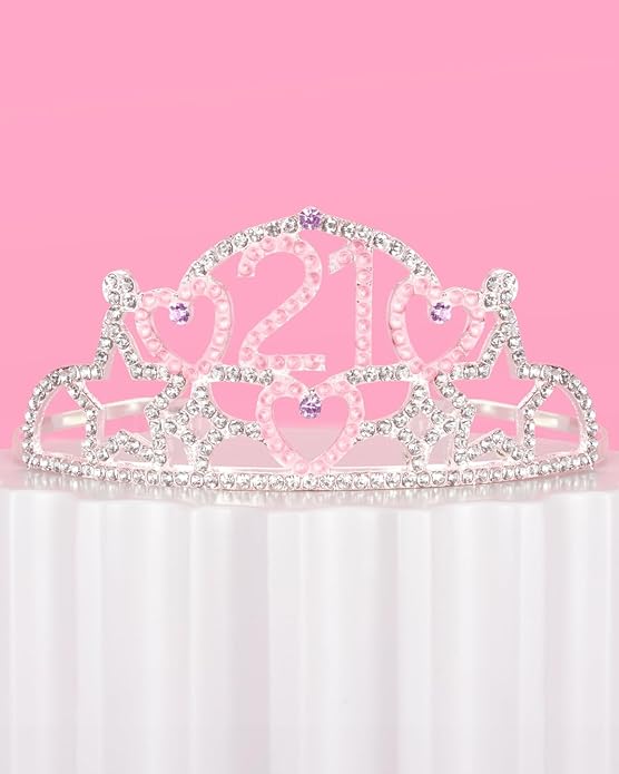 Finally 21 Tiara - rhinestones + metal