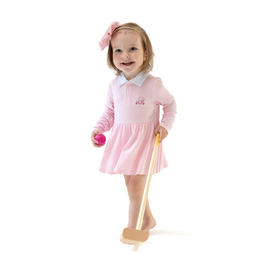Long Sleeve Polo Bodysuit Dress