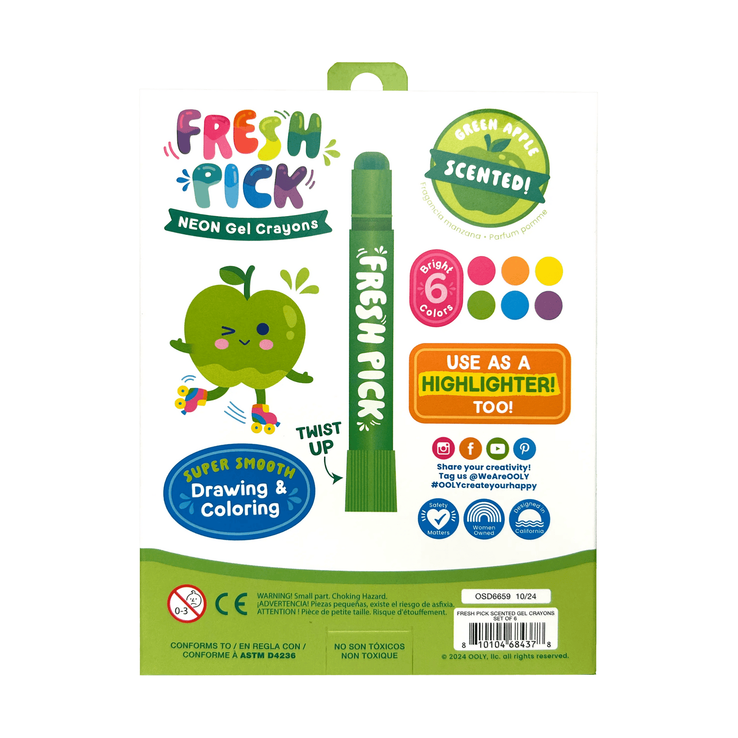 Fresh Pick Apple Scented Gel Crayons