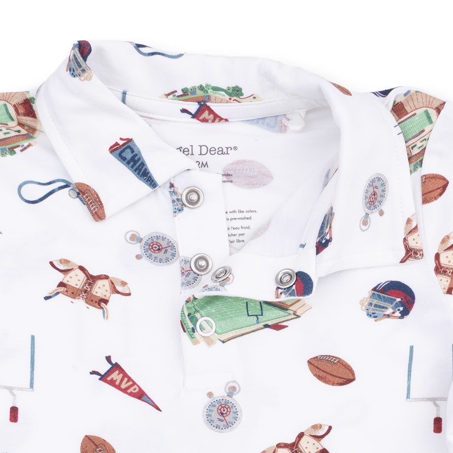 Vintage Football - Polo Long Sleeve Shirt