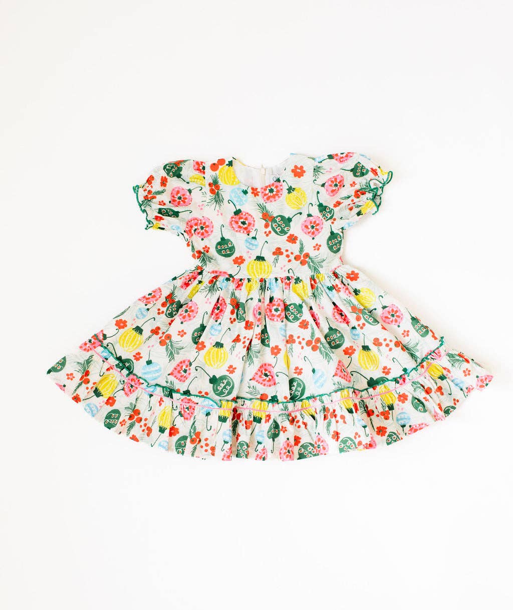 Vintage Ornament Poplin Dress