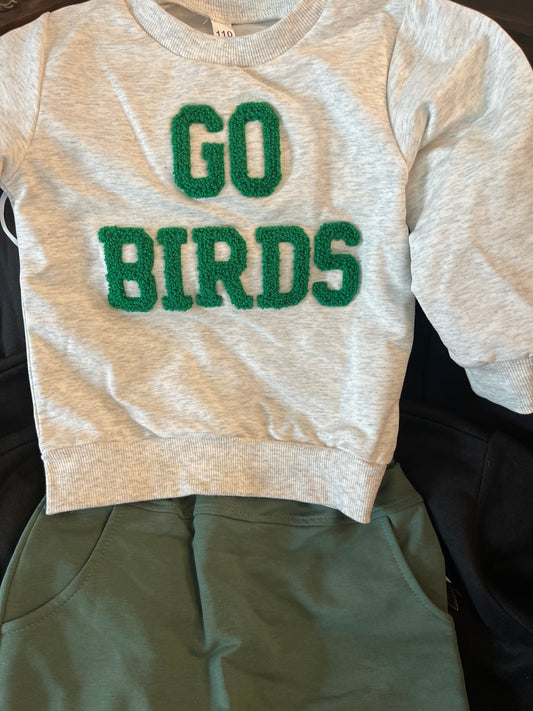 Go birds sweater set with pants 4T