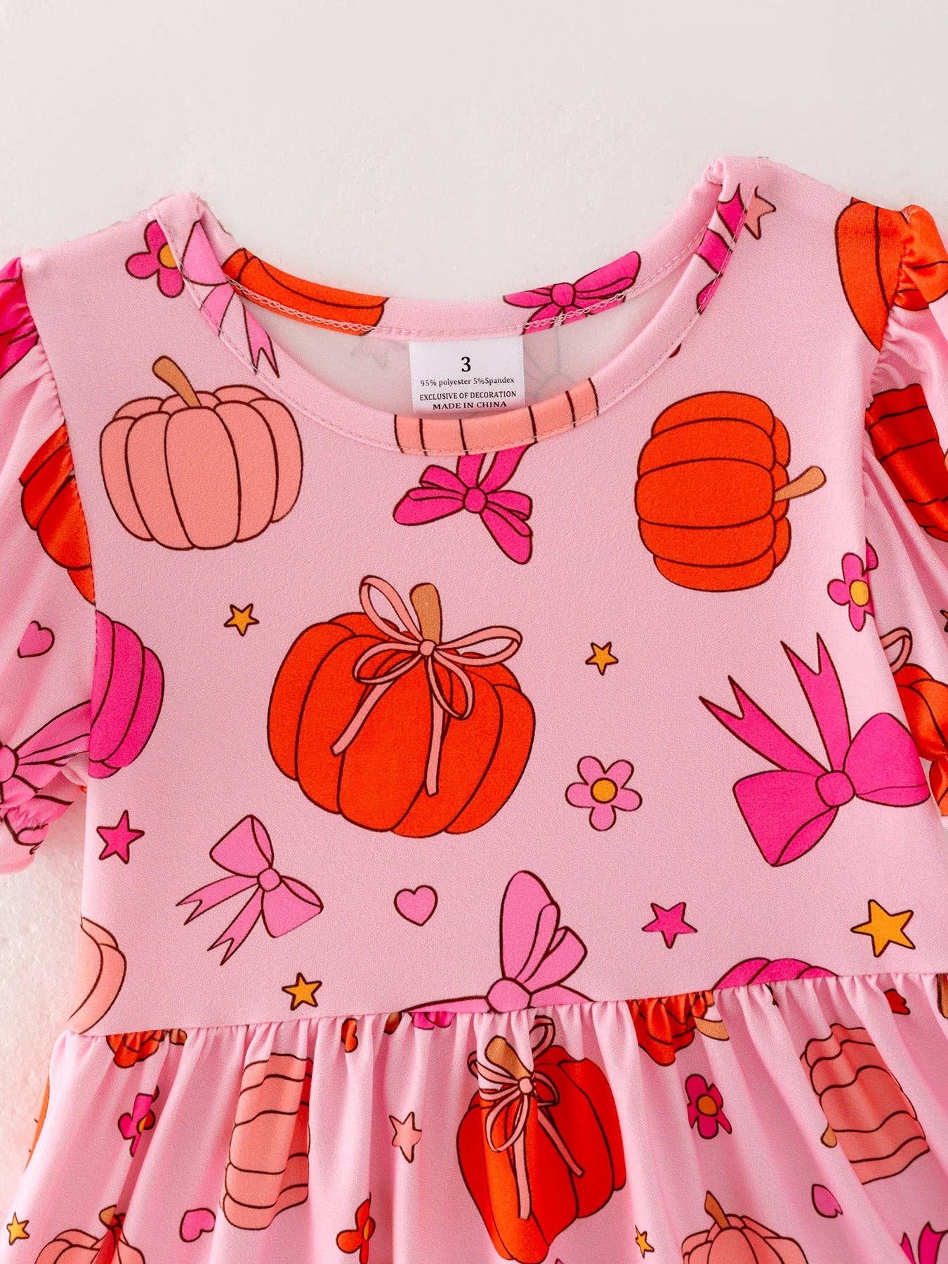 Pumpkin Ghost Print Milk Silk Dress