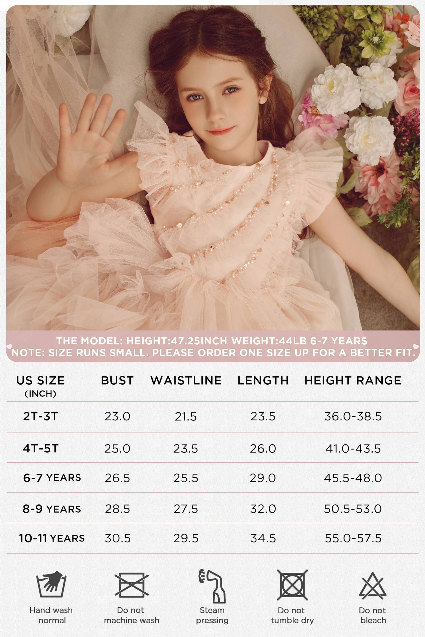 Elegant Pearls Flutter Sleeves Toddler Dress