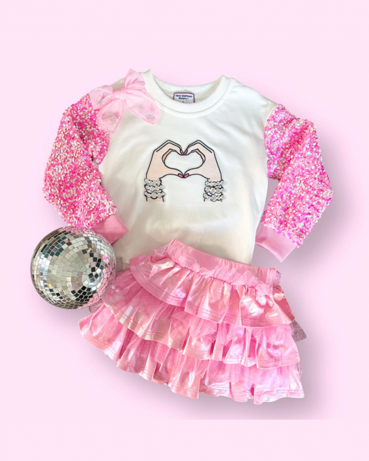 Lover Patched Sequins Crewneck