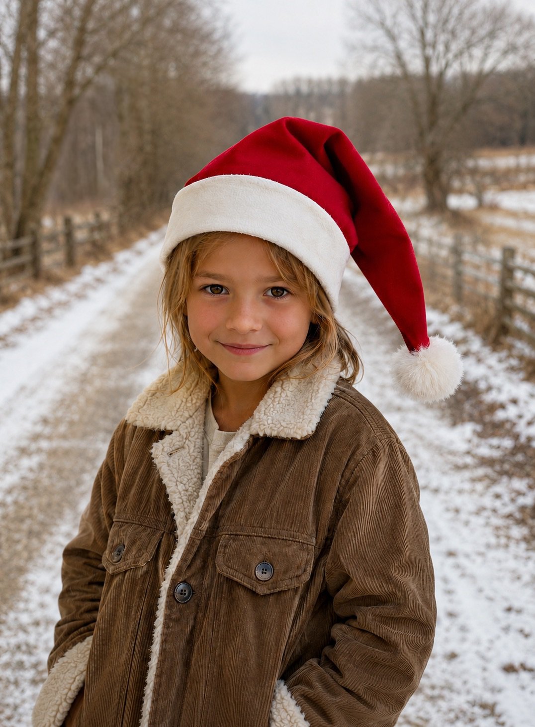 No Plastic Family Santa Hat | Organic Cotton, Hemp, and Fur