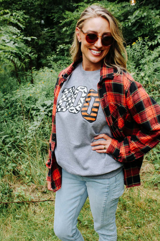 Painted Boo Crewneck Sweatshirt - MTO