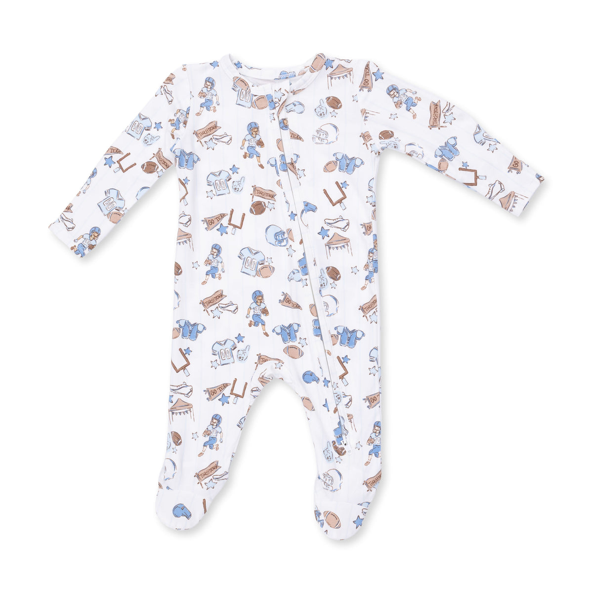 Football Nursery - 2 Way Zipper Footie