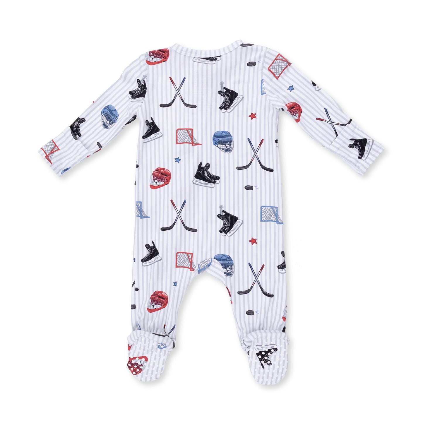 Hockey Stripe - 2 Way Zipper Footie