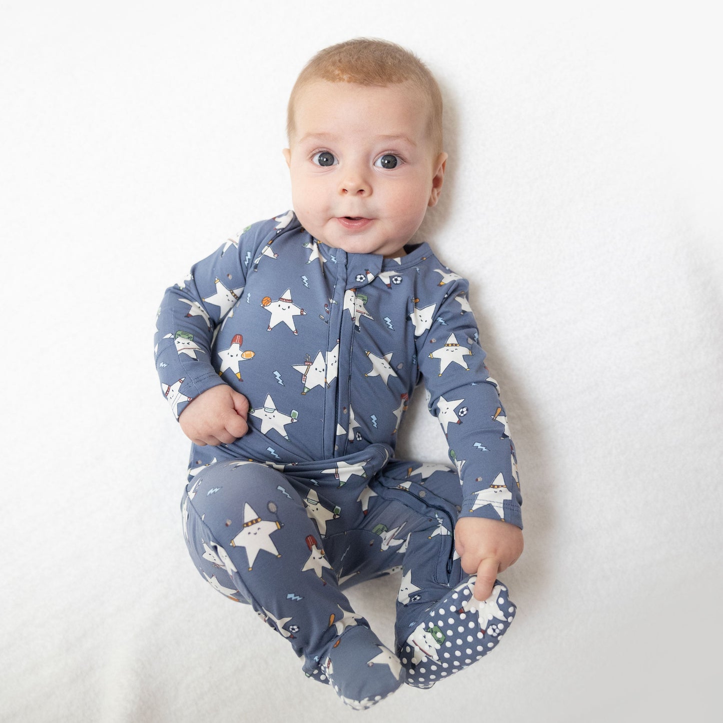 Sports All Stars Glow in the Dark - 2 Way Zipper Footie