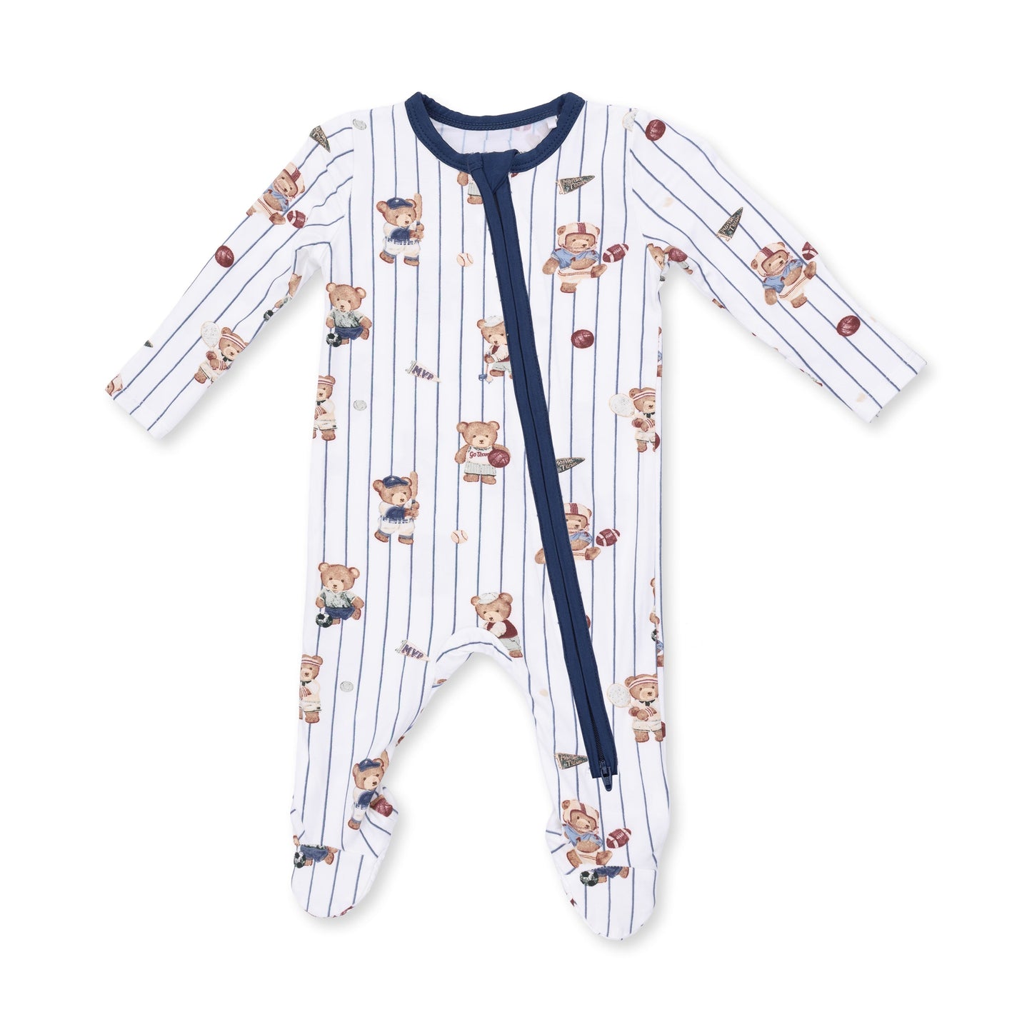 Mixed Sports Bears - 2 Way Zipper Footie
