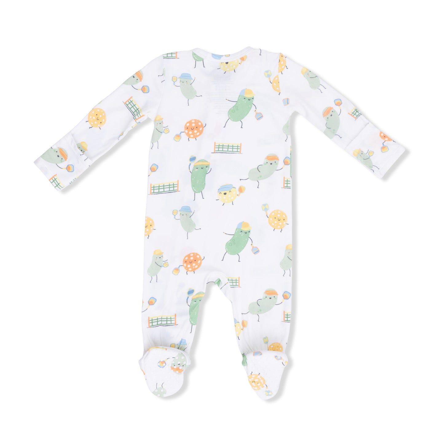 Pickles Playing Pickleball - 2 Way Zipper Footie