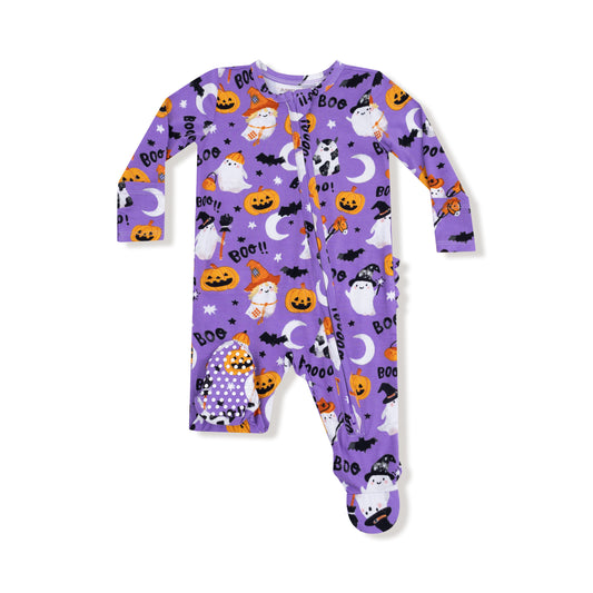 2 Way Zipper Ruffle Back Footie
