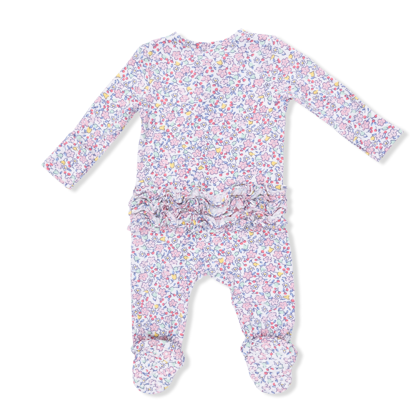 Elizabeth's Garden - 2 Way Ruffle Back Zipper Footie