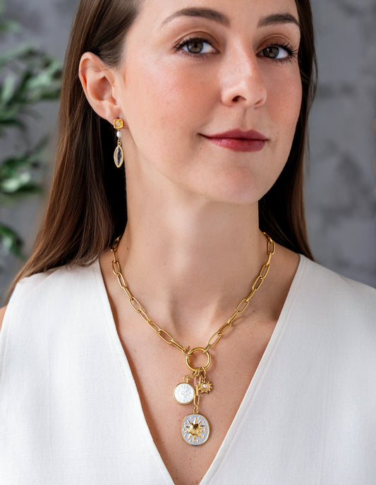 Celestial Charm Cluster Necklace