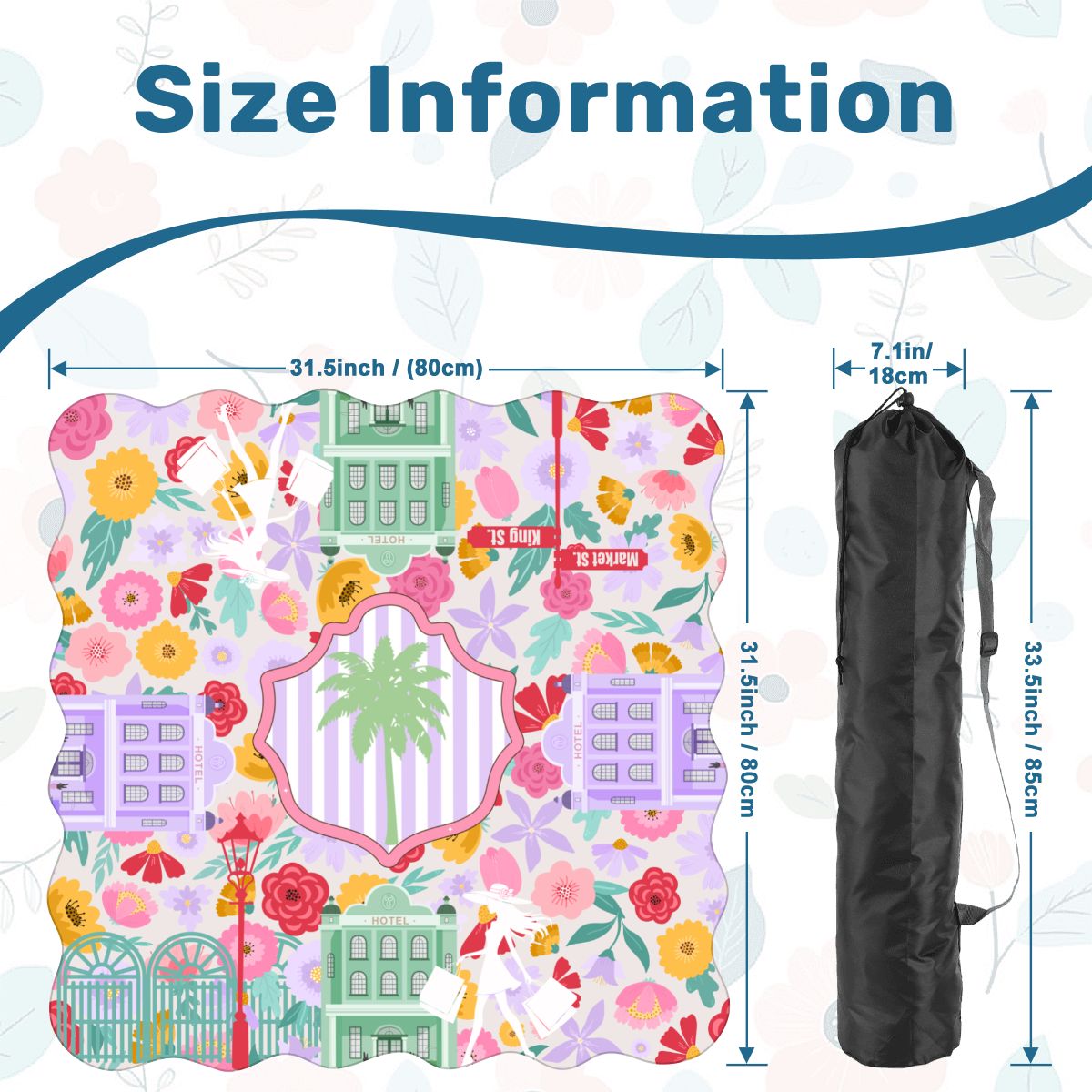 Charleston South Carolina Mahjong Whimsical Scalloped Mahjong Mat