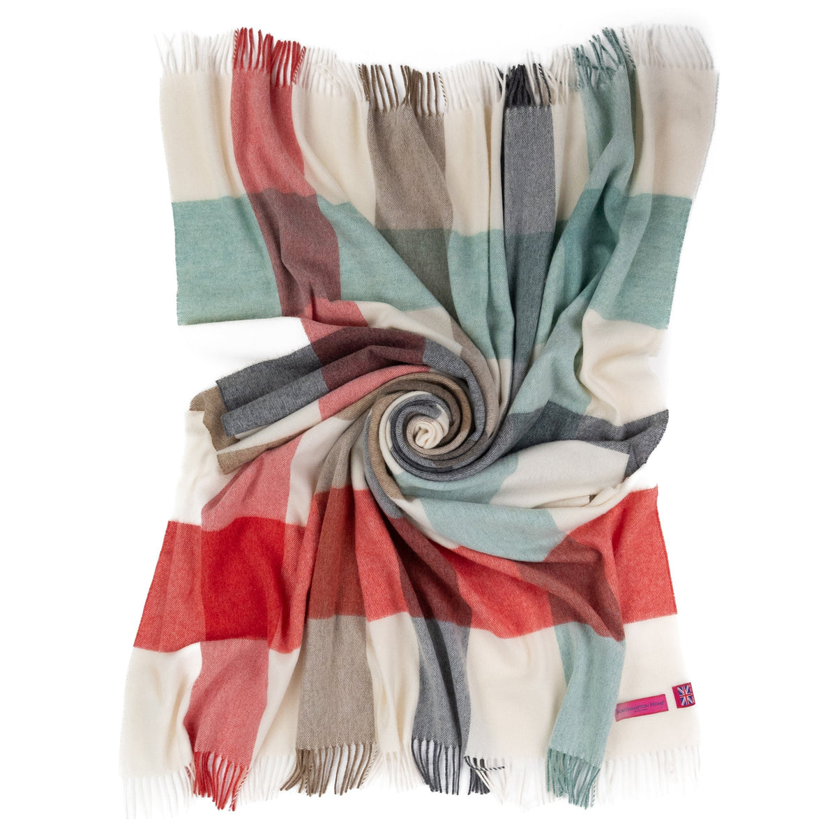 Southampton Home Merino Wool Throw – Block Melon