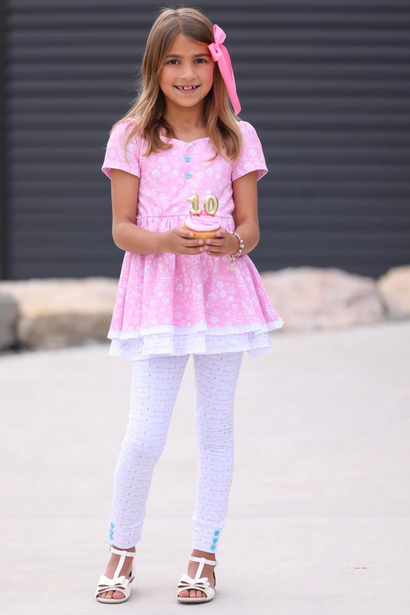 Birthday Girl Tunic Set (choice of bottoms)