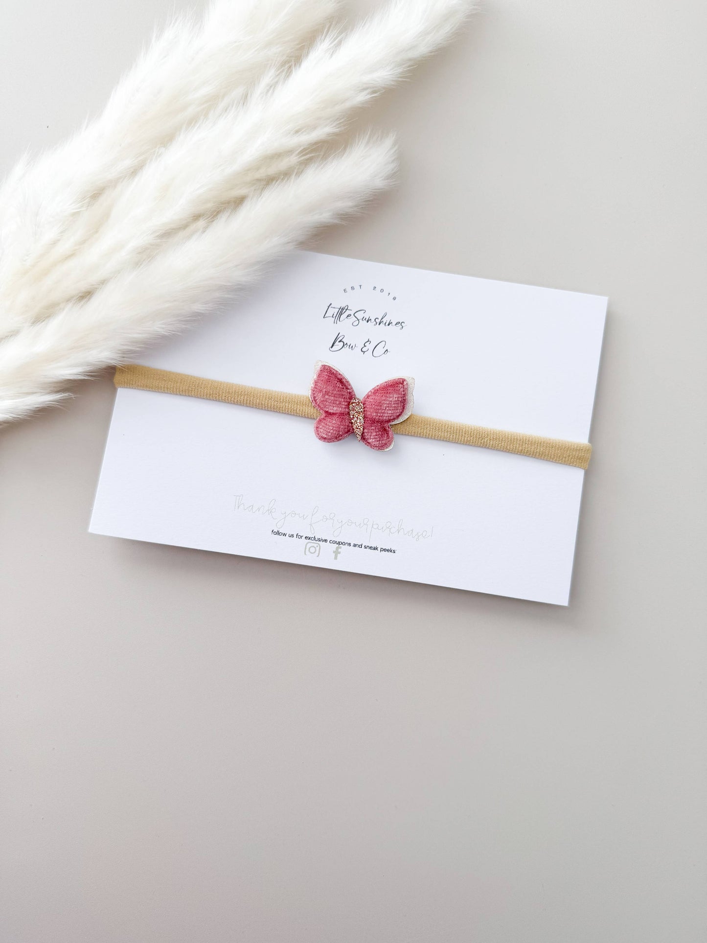 Velvet Butterfly Hair Clips & Nylon Headbands