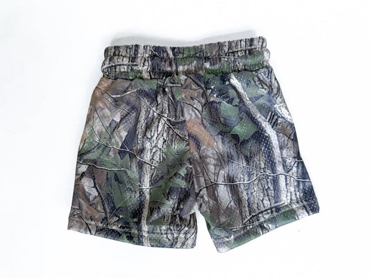 CAMO  •  MESH CHECKERED DRAWSTRING SHORTS