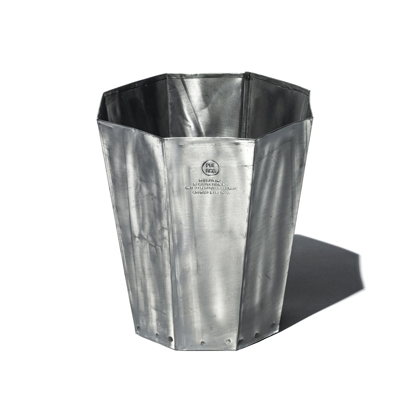 Recycled Steel Trashcan from used oil can
