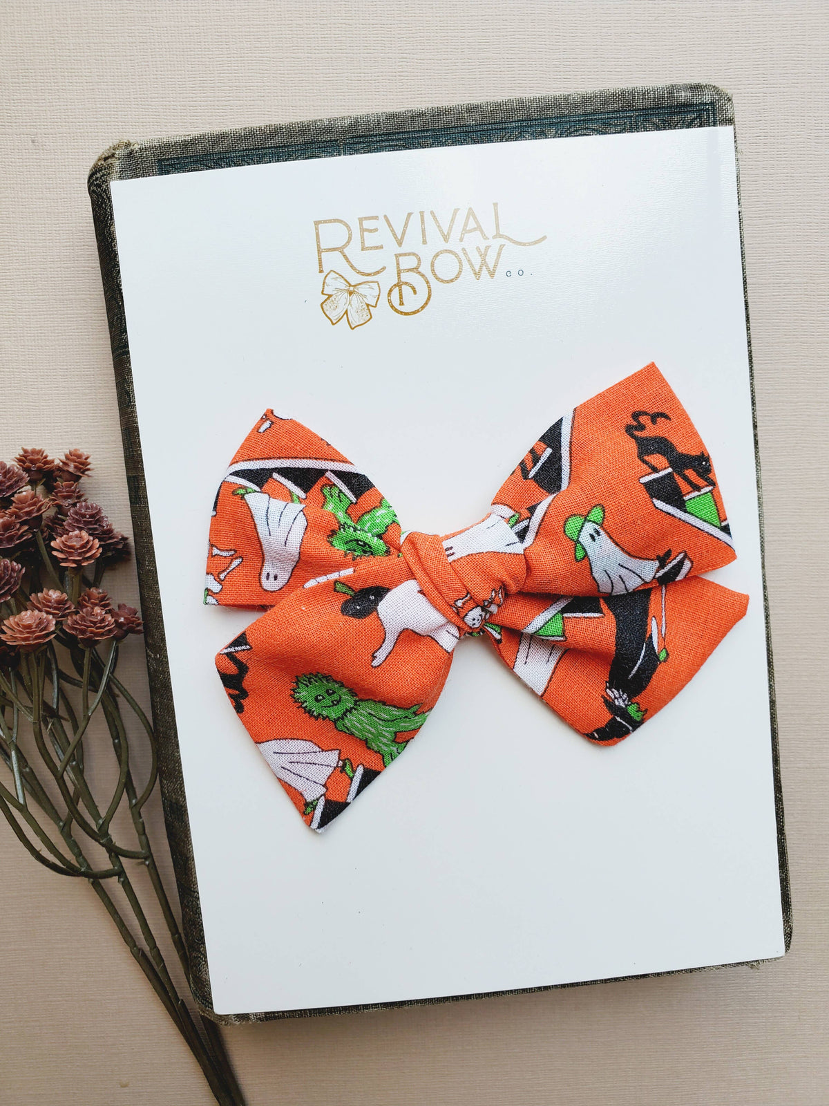 Halloween Bow on Clip • Ghouls & Goblins