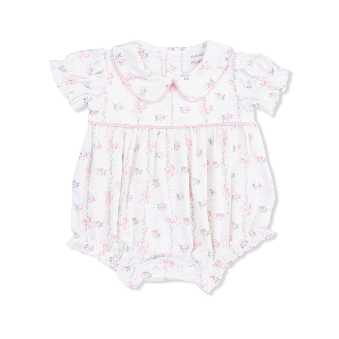 Dainty Buds and Bows - Classic Puff Sleeve Babydoll Bubble