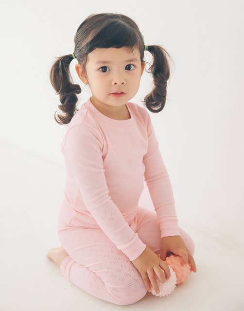 Punching Heart Peach Long Sleeve PJs