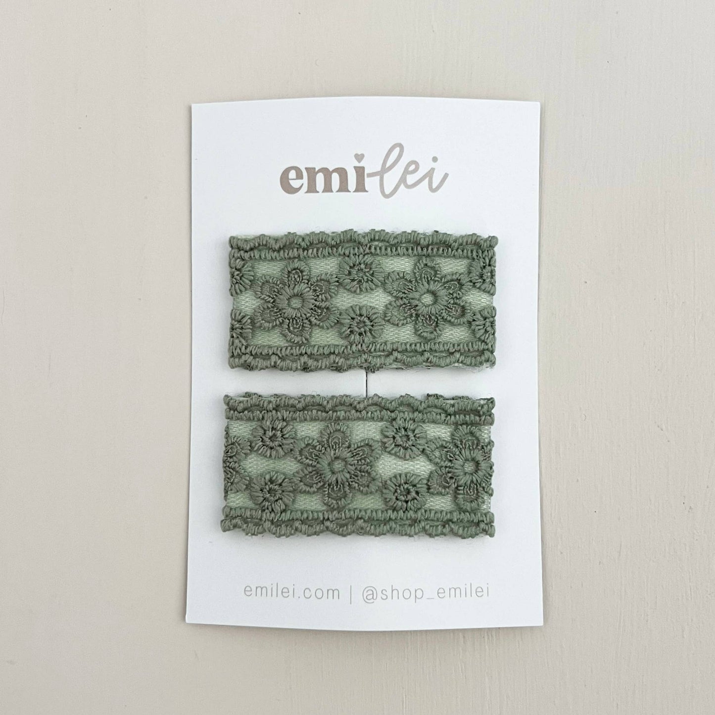 Lace Hair Clip(s) - Green