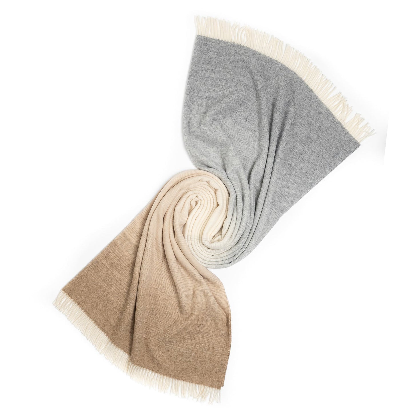 Whisper Ombre Merino Wool Throw – Fog