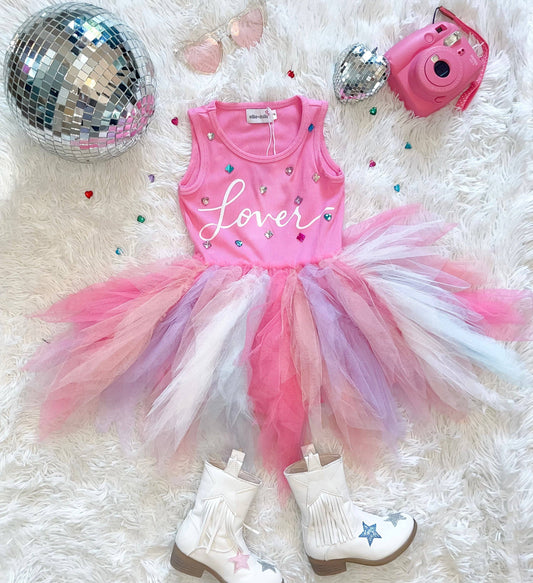 Lover Bejeweled Tulle Dress