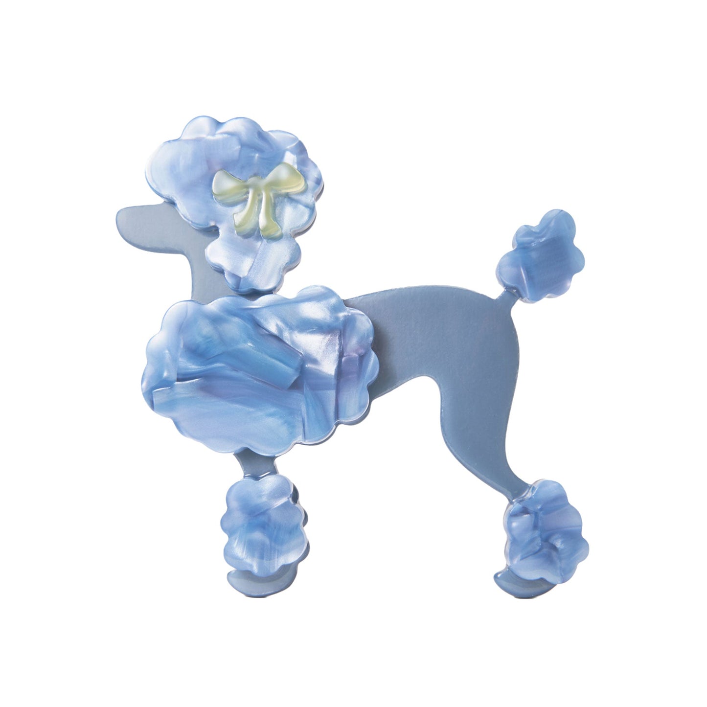 Hazel the Blue Poodle Hair Clip