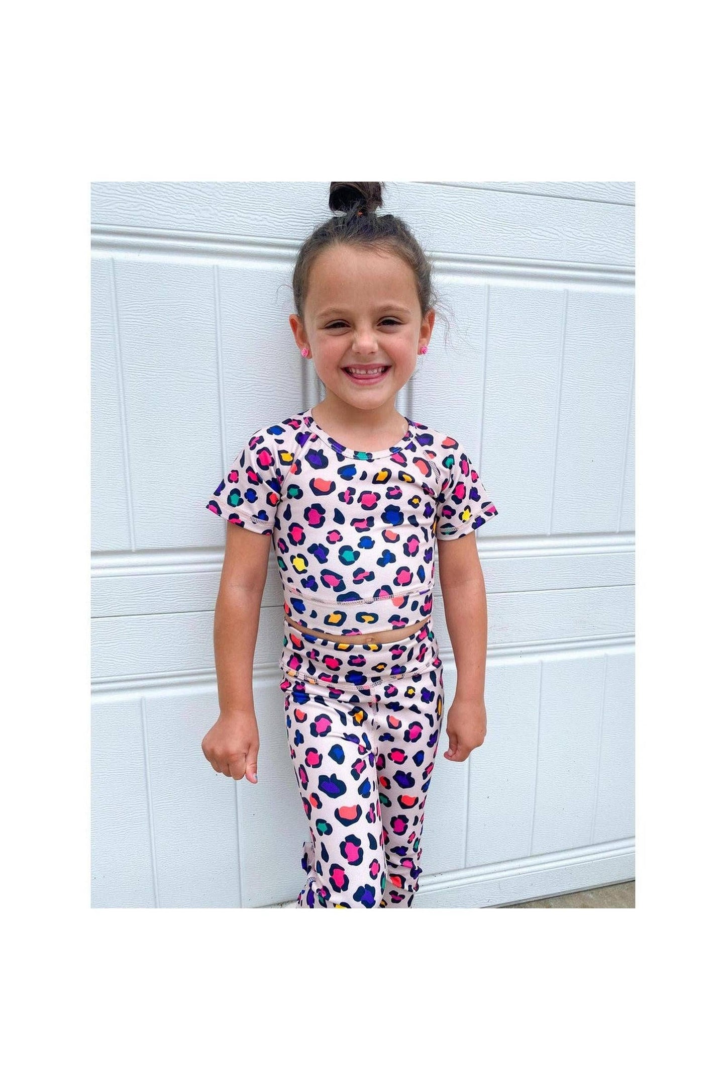 Leopard Athletic Top and Legging Set